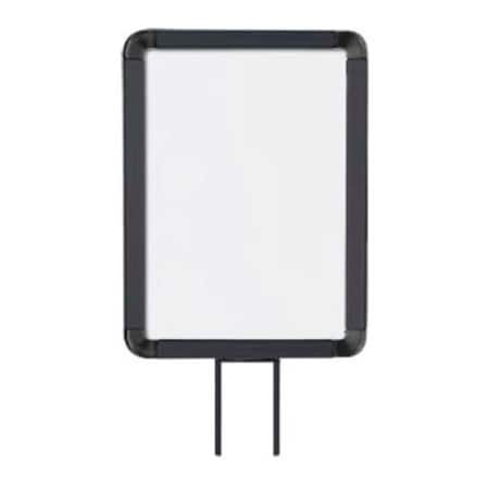 Lavi Industries Lavi Industries, Vertical Fixed Sign Frame, 50-1141F12V-S/MB, 8.5" x 11", For 13' Posts, Matte Black 50-1141F12V-S/MB